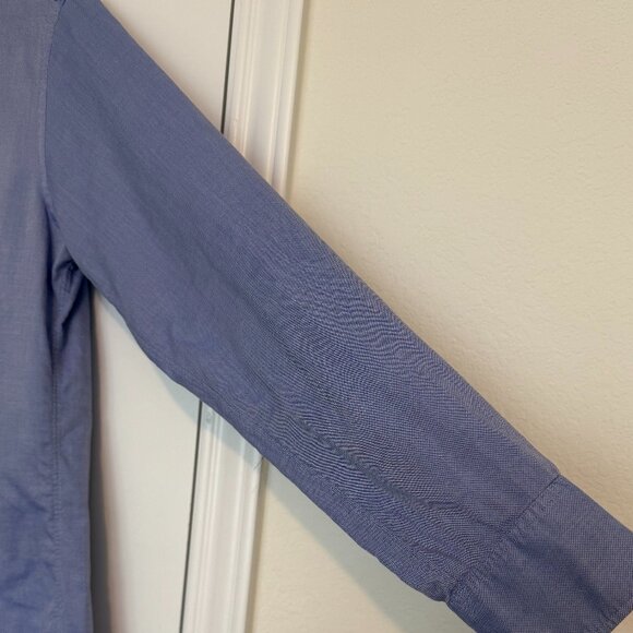 Thompson Shirtings by J Crew Blue Button Up Shirt Size S 14-14.5 - Picture 3 of 6